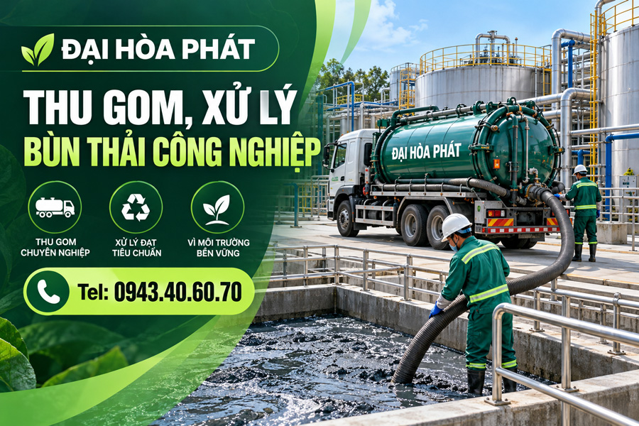 Thu gom, xử lý bùn thải công nghiệp